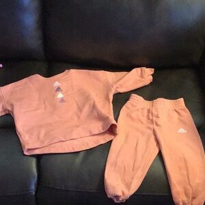 adidas Pink Matching Sweatpants and Joggers Set